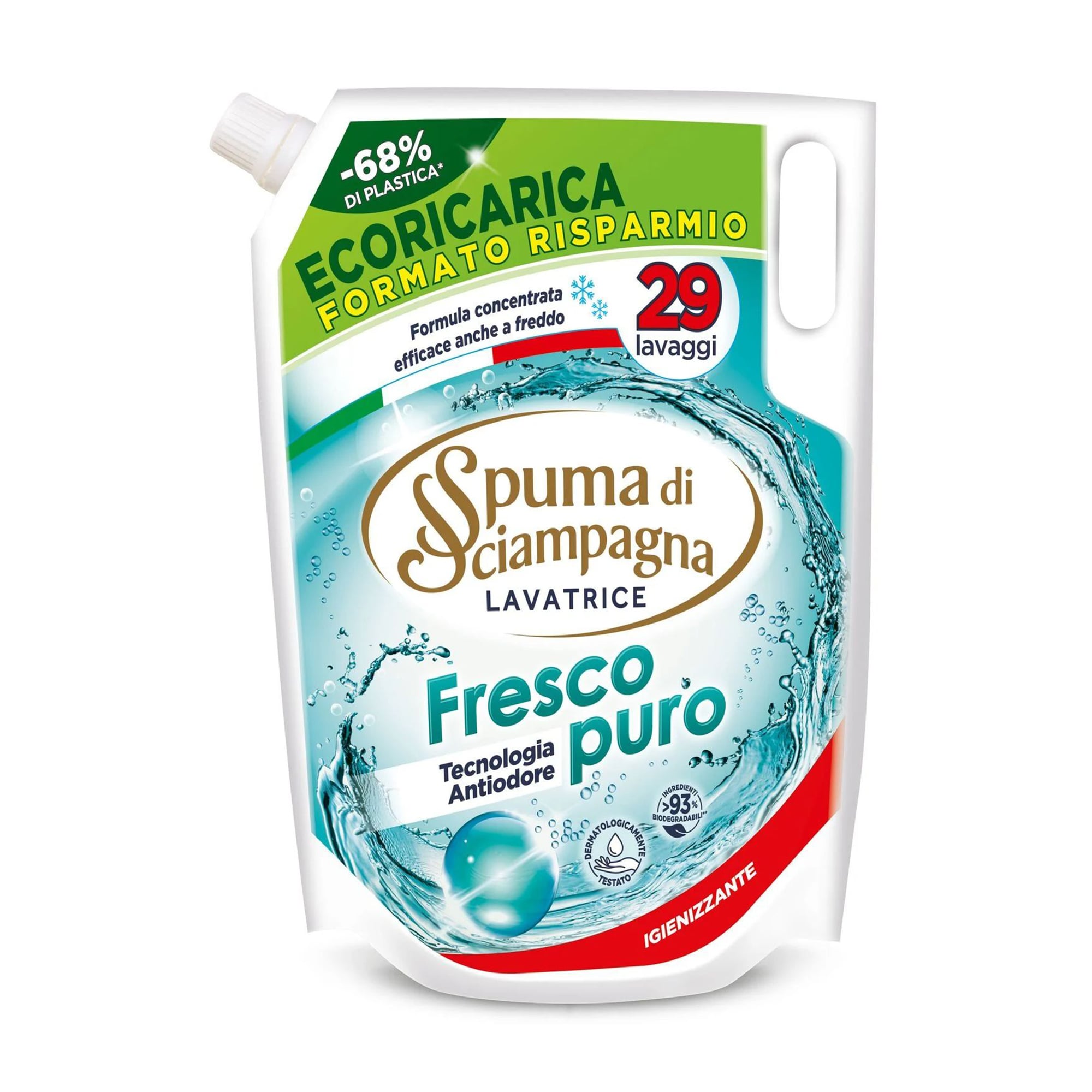 Гель для прання Spuma di Sciampagna Fresco Puro всіх видів тканин, 29 циклів прання, 1.305 л (дойпак)